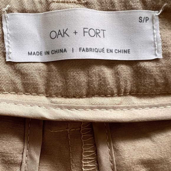 Oak and Fort High Waisted Casual Cotton Tapered Dress Pant - Picture 4 of 5